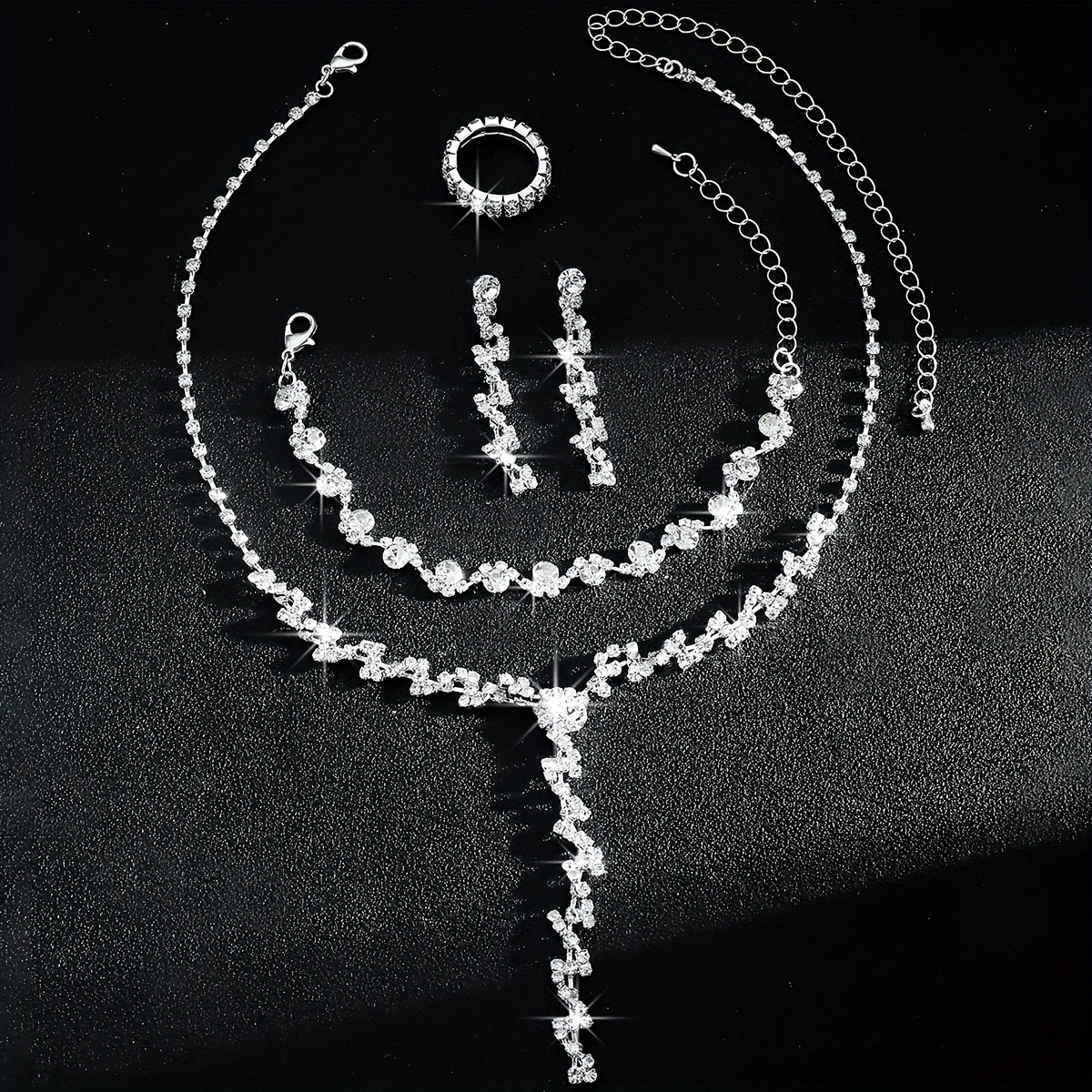 Geometric Irregular Jewelry Set for Bridal Wedding